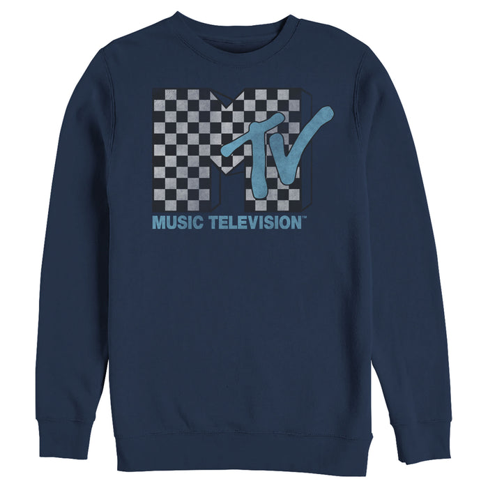 fifth sun Men's MTV Checkered Logo Sweatshirt