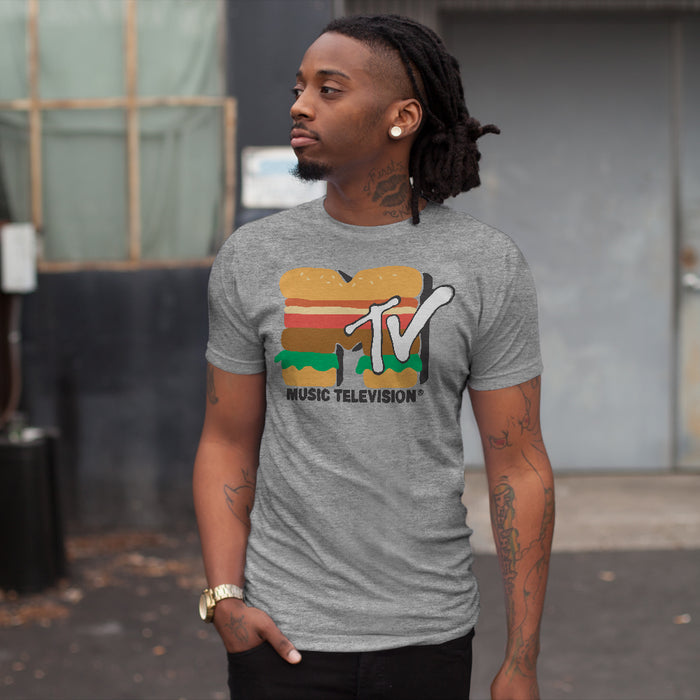 Fifth Sun Men's MTV Cheeseburger Logo T-Shirt