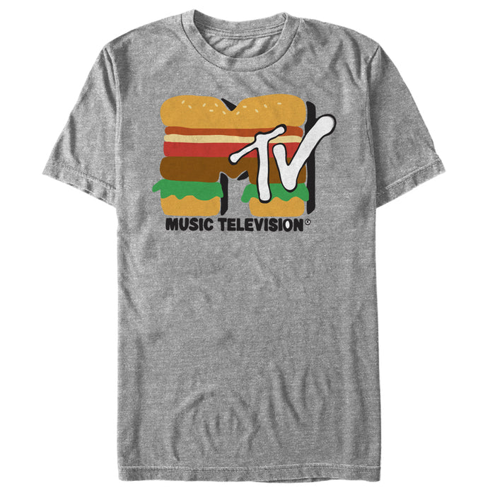 fifth sun Men's MTV Cheeseburger Logo T-Shirt