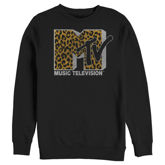 Fifth Sun Men's MTV Cheetah Print Logo Sweatshirt