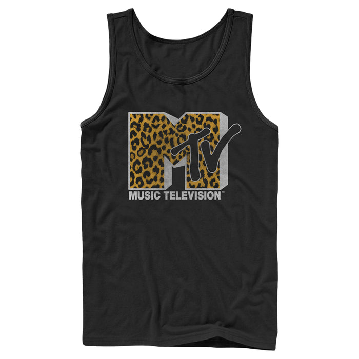 fifth sun Men's MTV Cheetah Print Logo Tank Top