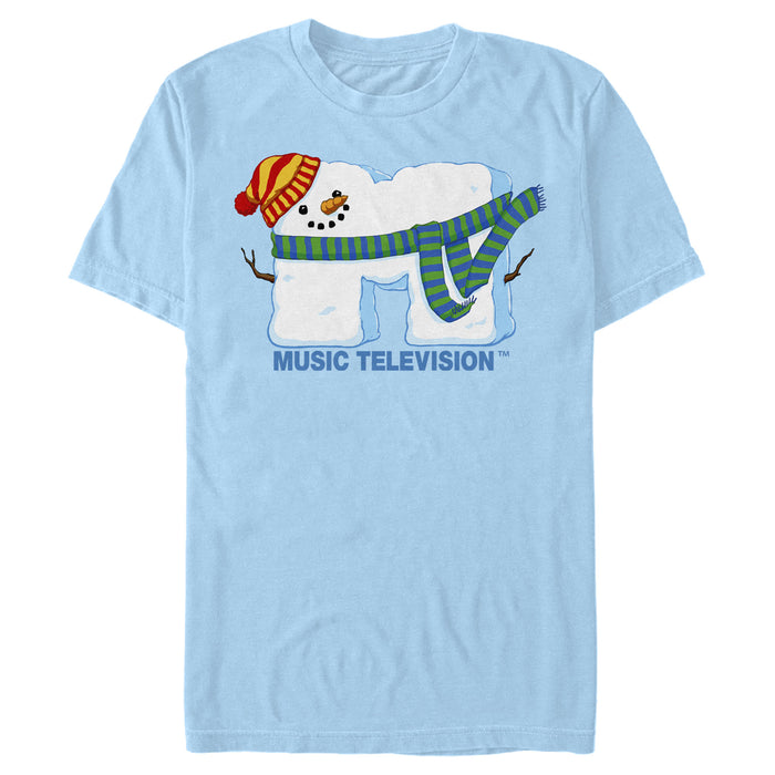 fifth sun Men's MTV Christmas Snowman Logo T-Shirt
