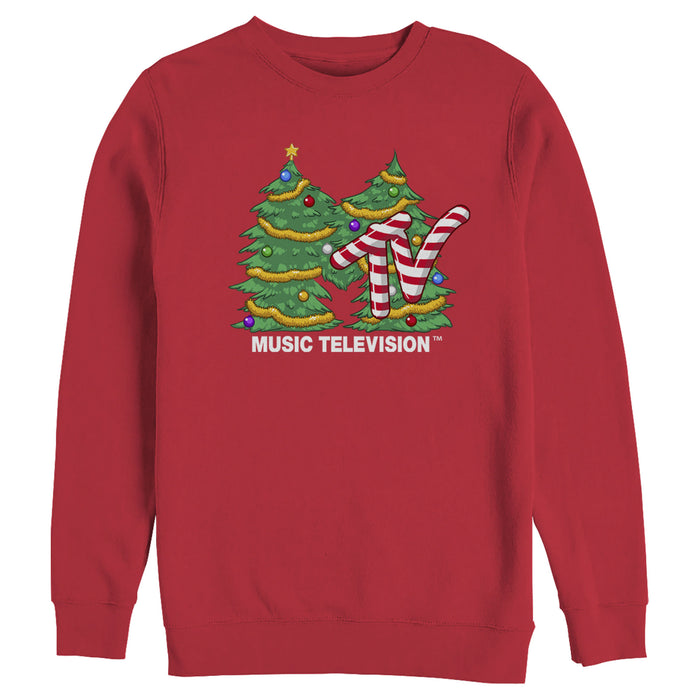 fifth sun Men's MTV Christmas Tree Logo Sweatshirt