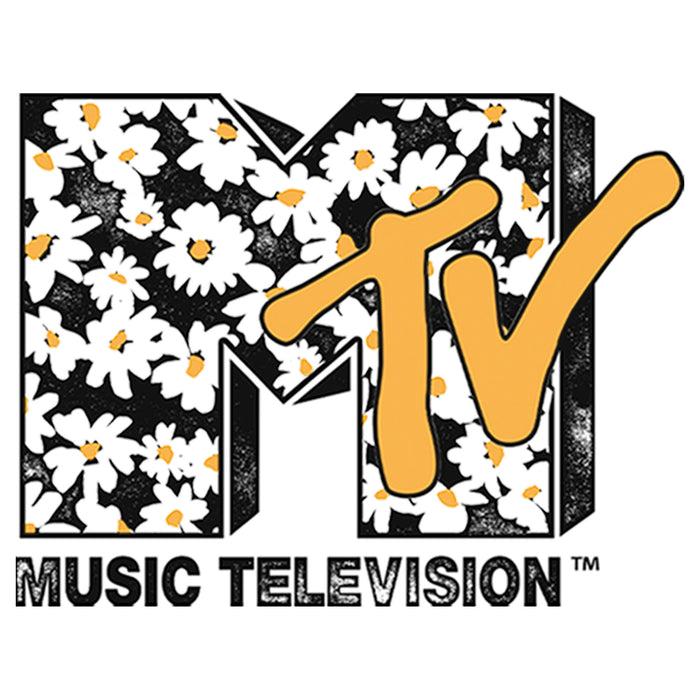 Fifth Sun Men's MTV Floral Print Logo Baseball Tee