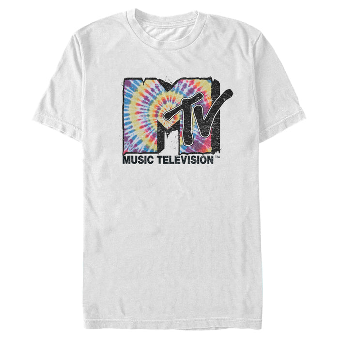 fifth sun Men's MTV Groovy Tie-Dye Logo T-Shirt