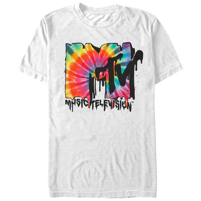 fifth sun Men's MTV Melted Tie-Dye Logo T-Shirt