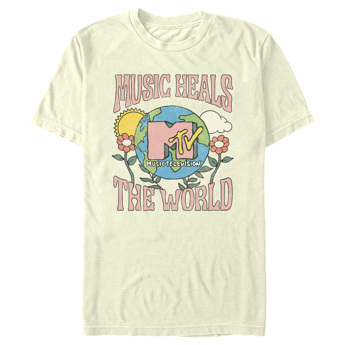 fifth sun Men's MTV Music Heals the World T-Shirt