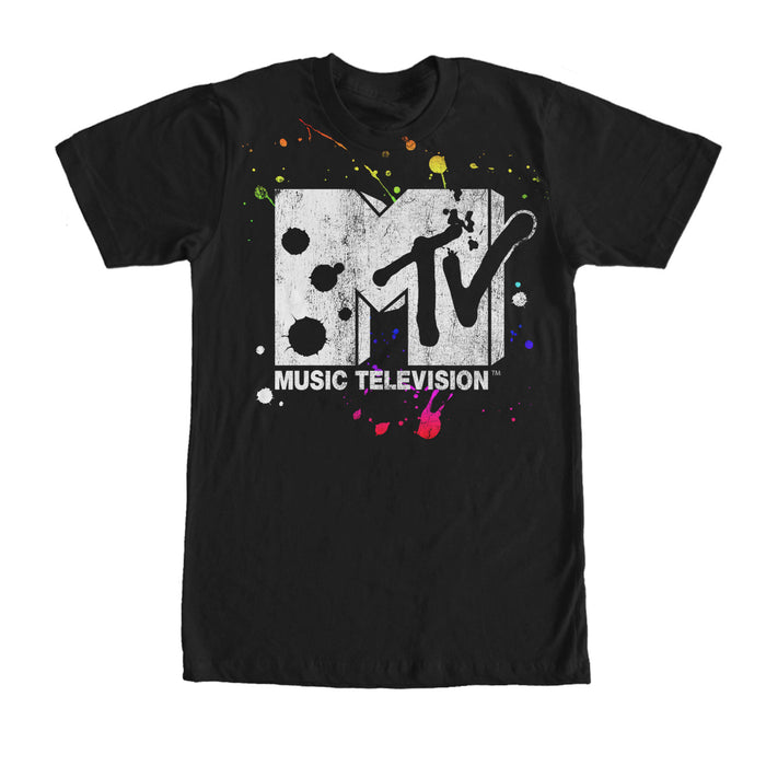 fifth sun Men's MTV Paint Splatter Logo T-Shirt