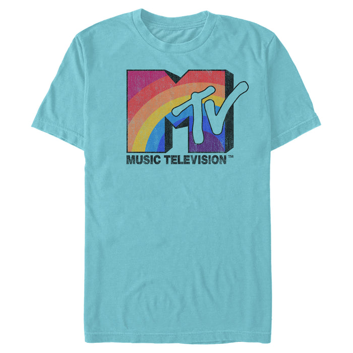 fifth sun Men's MTV Rainbow Logo T-Shirt