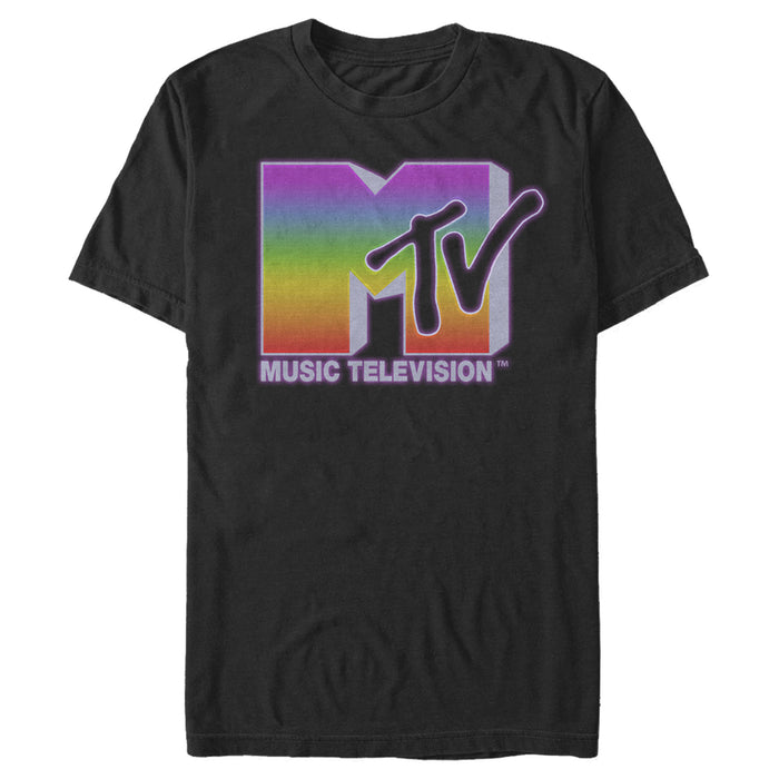 fifth sun Men's MTV Rainbow Static Logo T-Shirt