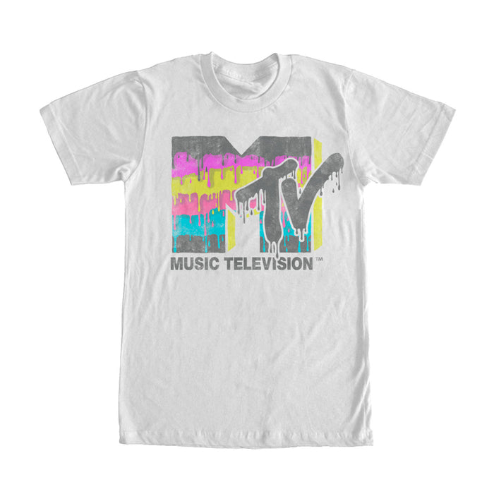 fifth sun Men's MTV Retro Logo Drip T-Shirt