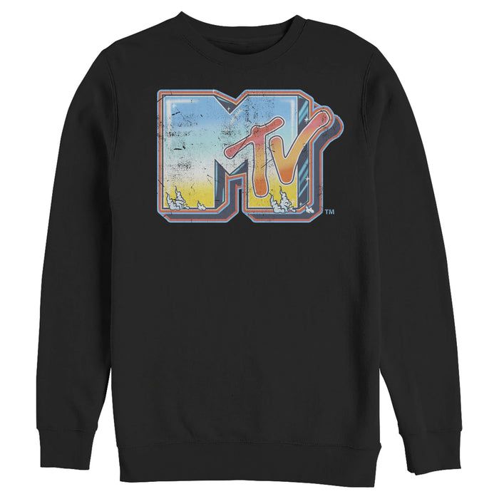 fifth sun Men's MTV Shimmery Logo Sweatshirt