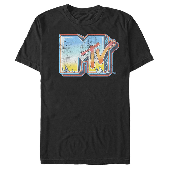 fifth sun Men's MTV Shimmery Logo T-Shirt