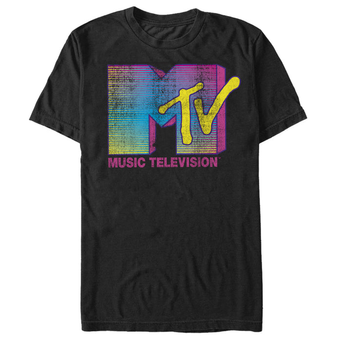 fifth sun Men's MTV Stripe Logo T-Shirt