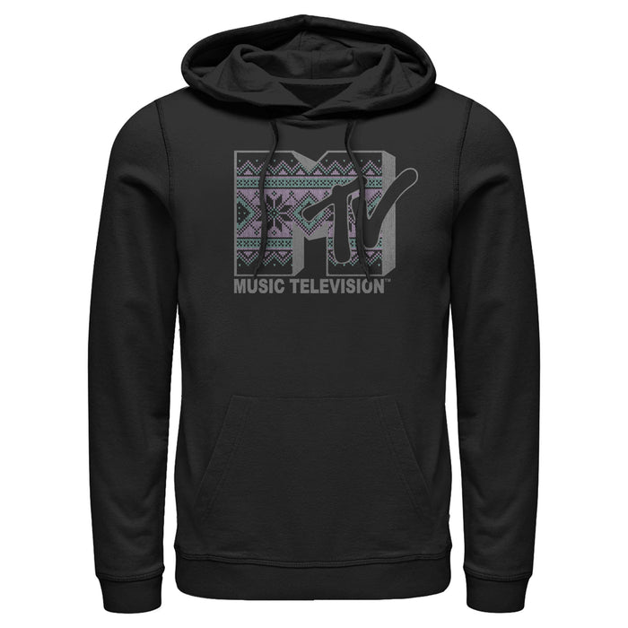 fifth sun Men's MTV Tapestry Logo Pull Over Hoodie