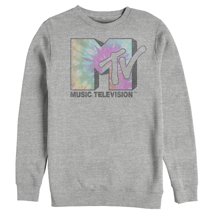 fifth sun Men's MTV Tie Dye Block Logo Sweatshirt