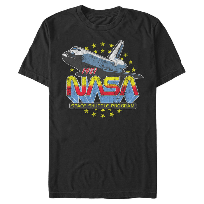 fifth sun Men's NASA 1981 Retro Stars T-Shirt