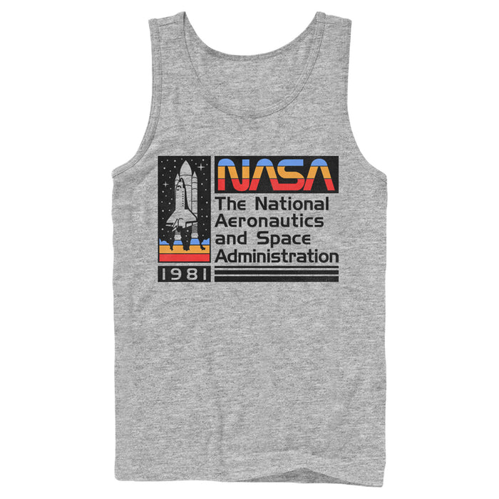 fifth sun Men's NASA 1981 Retro Stripes Tank Top