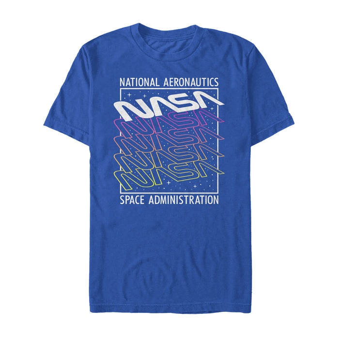 fifth sun Men's NASA Logo Starry Repeat T-Shirt