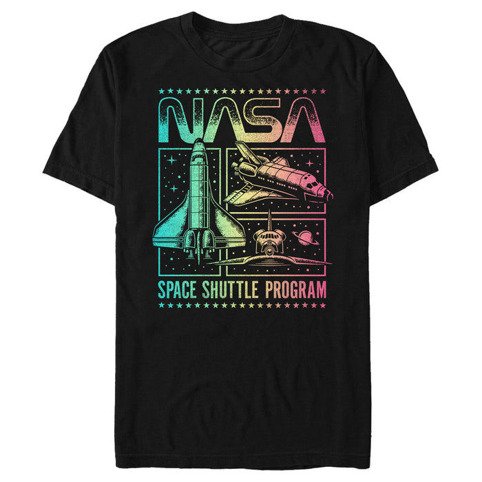 fifth sun Men's NASA Rainbow Panels T-Shirt