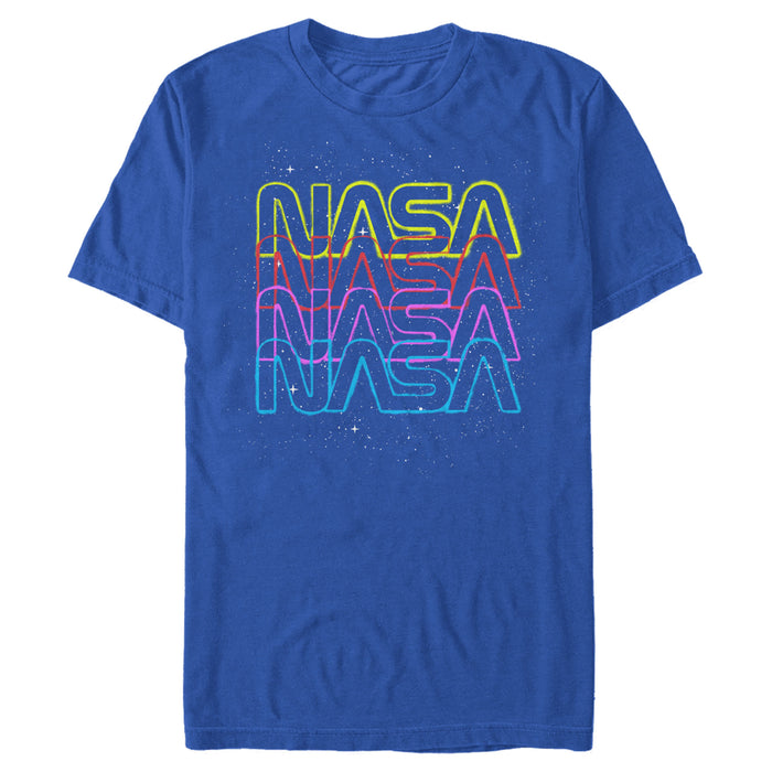Fifth Sun Men's NASA Rainbow Repeat Logo T-Shirt