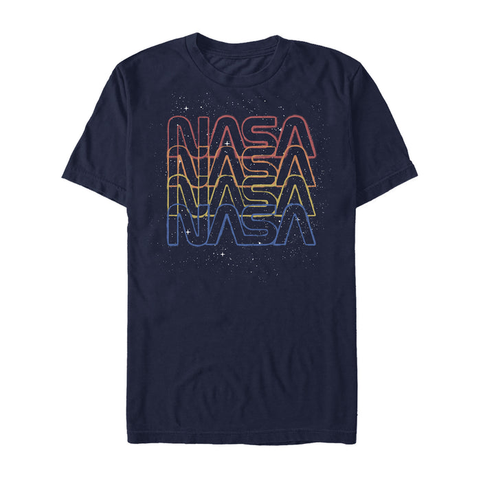 Fifth Sun Men's NASA Rainbow Repeat Logo T-Shirt
