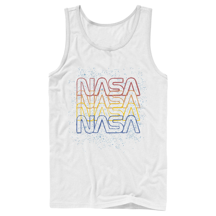 Fifth Sun Men's NASA Rainbow Repeat Logo Tank Top