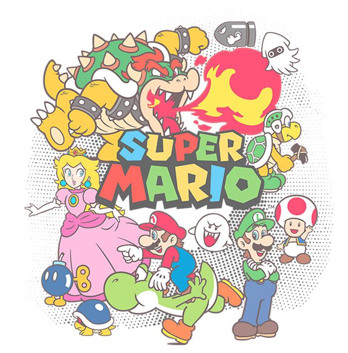 Fifth Sun Men's Nintendo Cast Collage Baseball Tee