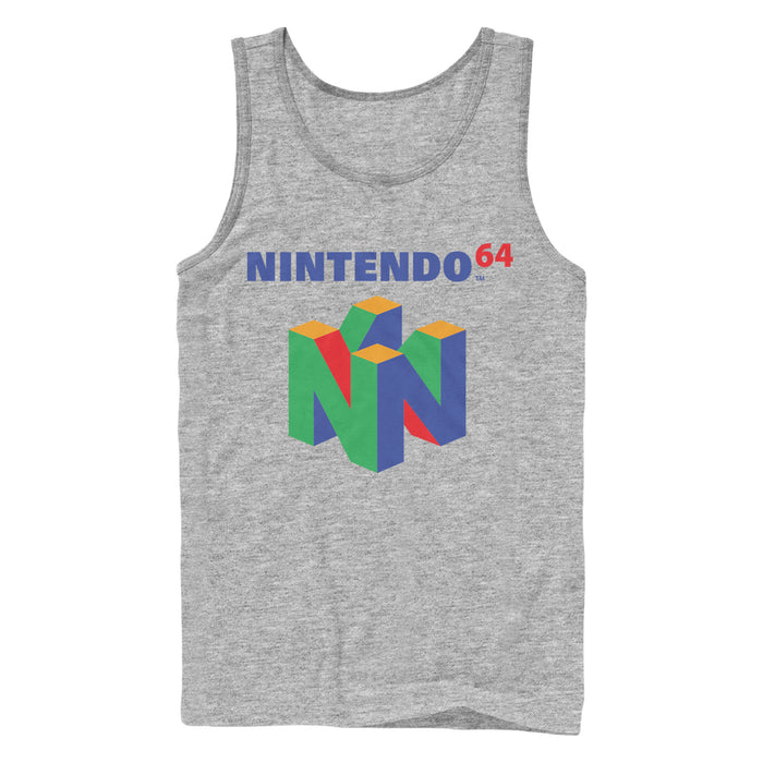 fifth sun Men's Nintendo Classic N64 Logo Tank Top