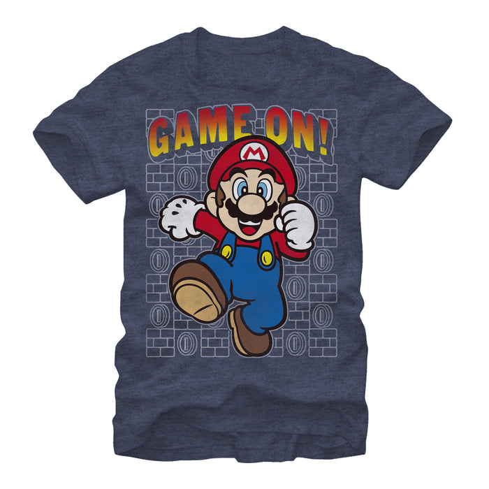 fifth sun Men's Nintendo Mario Game On T-Shirt
