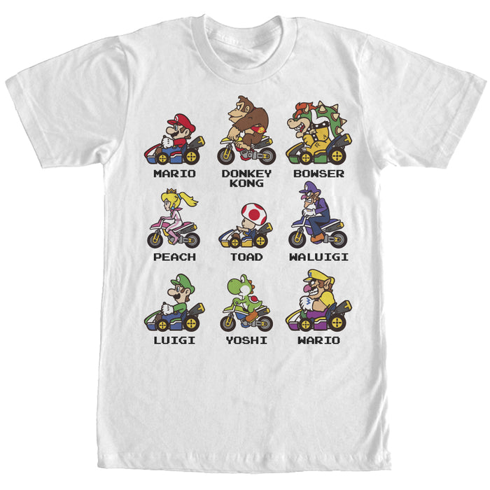 fifth sun Men's Nintendo Mario Kart Cast T-Shirt