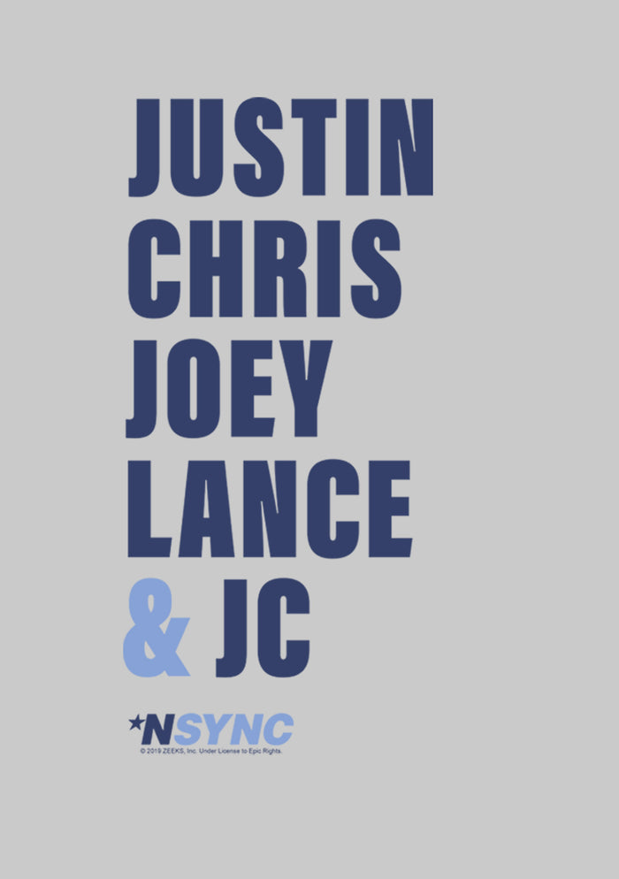 Fifth Sun Men's NSYNC Band Name Stack Sweatshirt