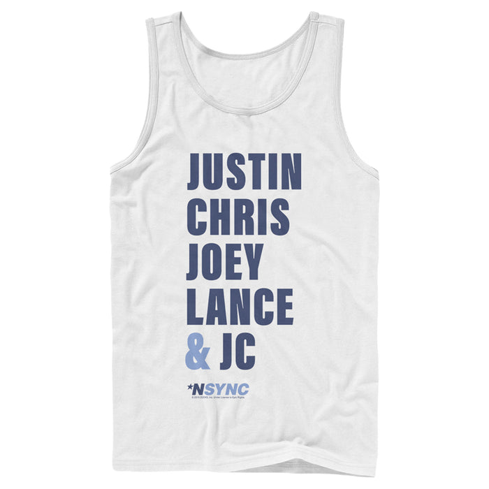 fifth sun Men's NSYNC Band Name Stack Tank Top
