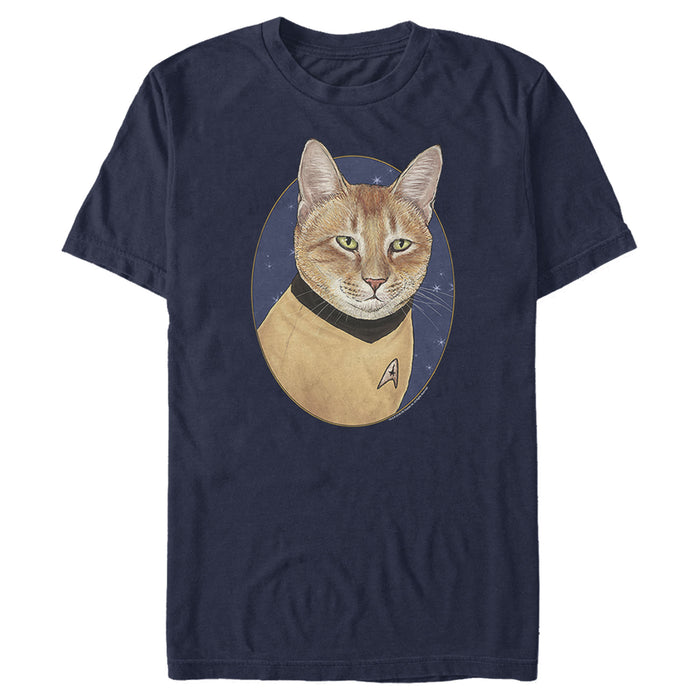 Fifth Sun Men's Star Trek Captain Kirk Cat T-Shirt