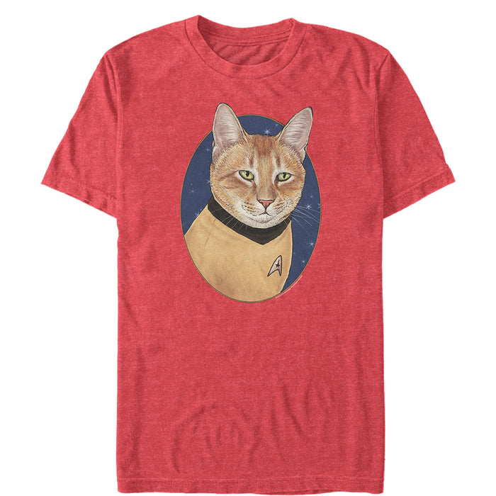 fifth sun Men's Star Trek Captain Kirk Cat T-Shirt