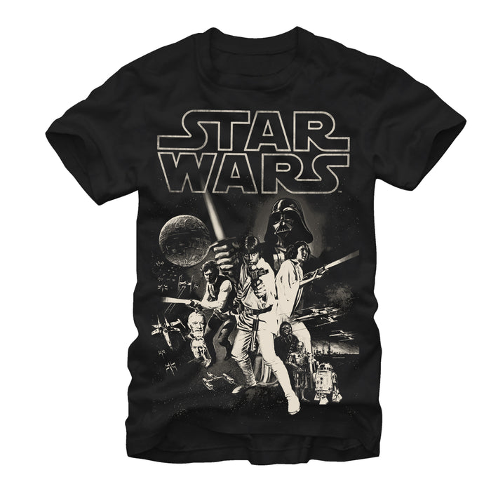 fifth sun Men's Star Wars Classic Poster T-Shirt