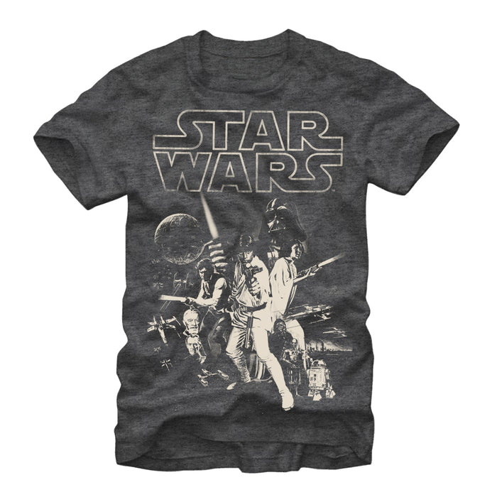 fifth sun Men's Star Wars Classic Poster T-Shirt