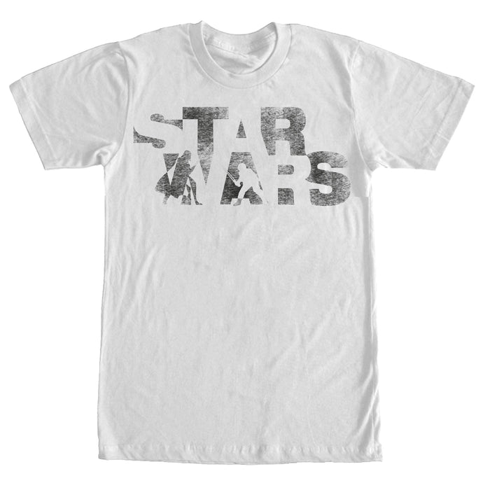 fifth sun Men's Star Wars Logo Cutout T-Shirt