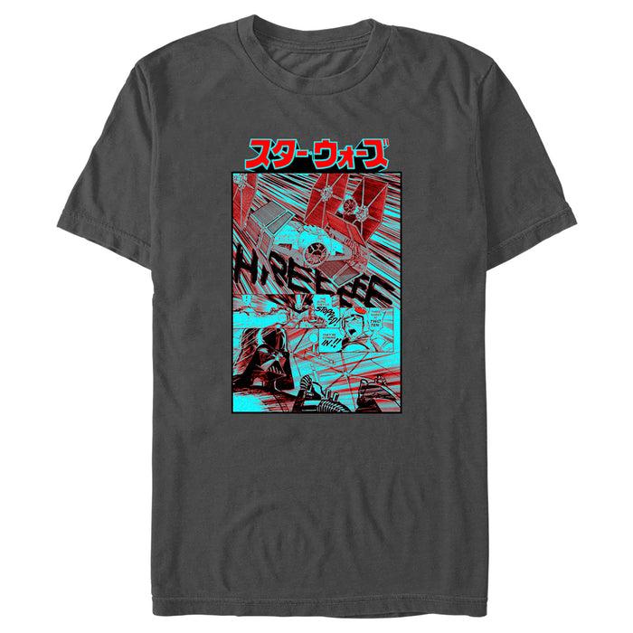 fifth sun Men's Star Wars Manga Frames T-Shirt