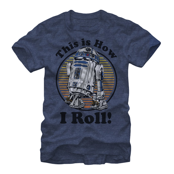 fifth sun Men's Star Wars R2-D2 How I Roll T-Shirt