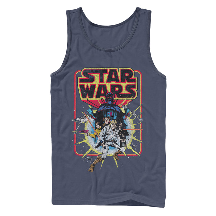 fifth sun Men's Star Wars Retro Explosion Tank Top