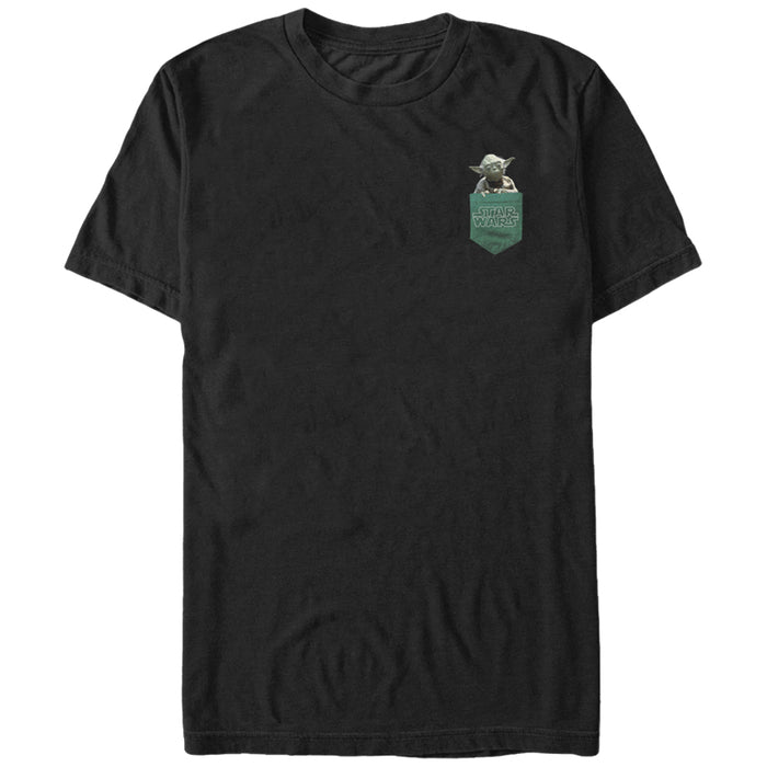fifth sun Men's Star Wars Yoda Pocket T-Shirt
