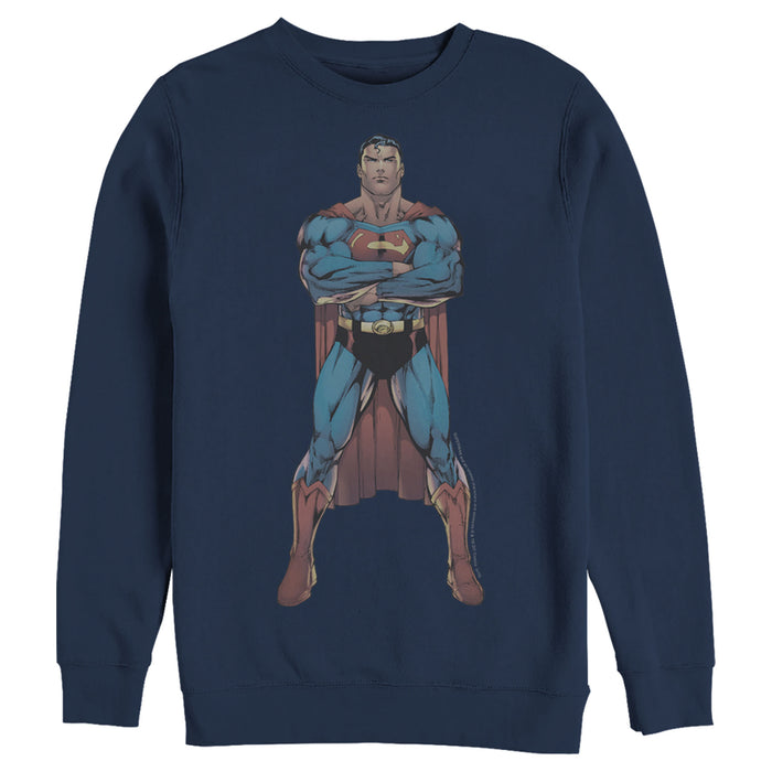 Fifth Sun Men's Superman Bold Hero Pose Sweatshirt