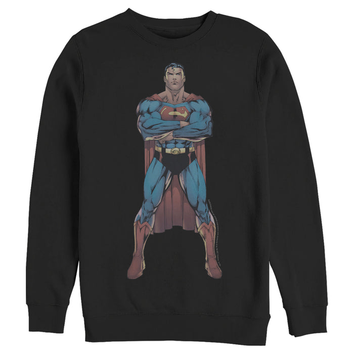 fifth sun Men's Superman Bold Hero Pose Sweatshirt