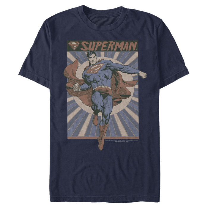 fifth sun Men's Superman Classic Hero Pose T-Shirt