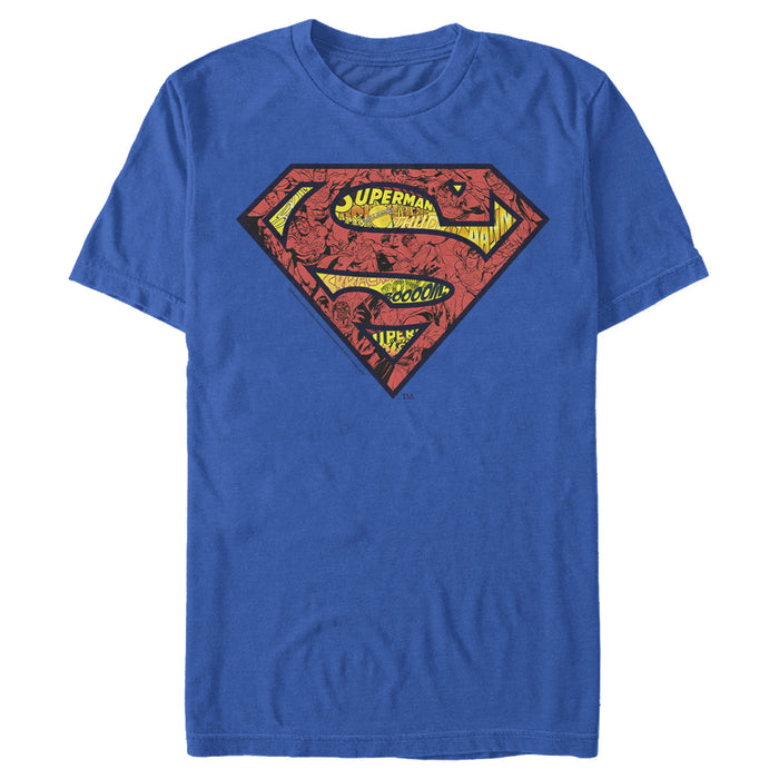 fifth sun Men's Superman Logo Collage T-Shirt