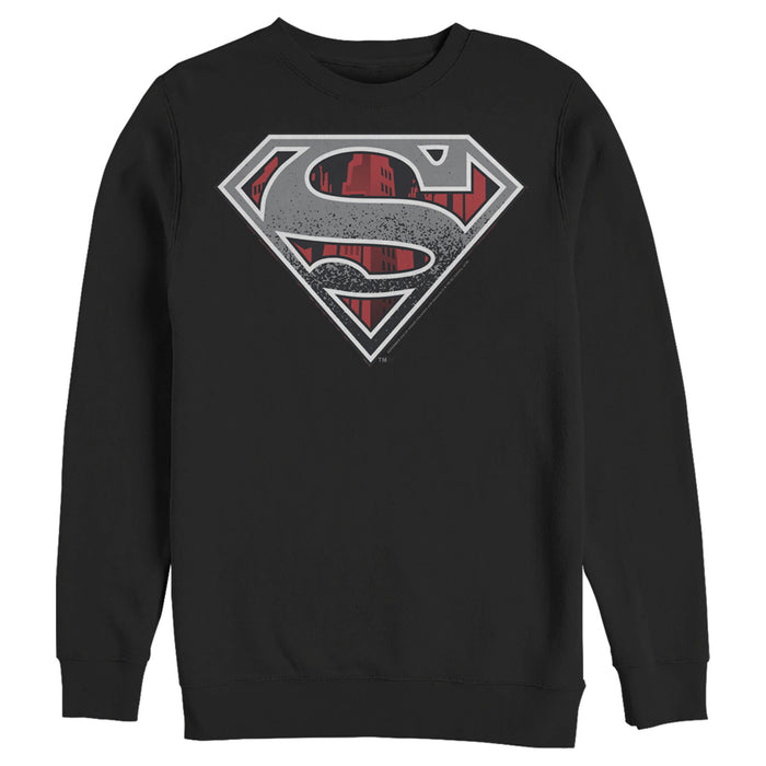 Fifth Sun Men's Superman Logo Grunge Sweatshirt