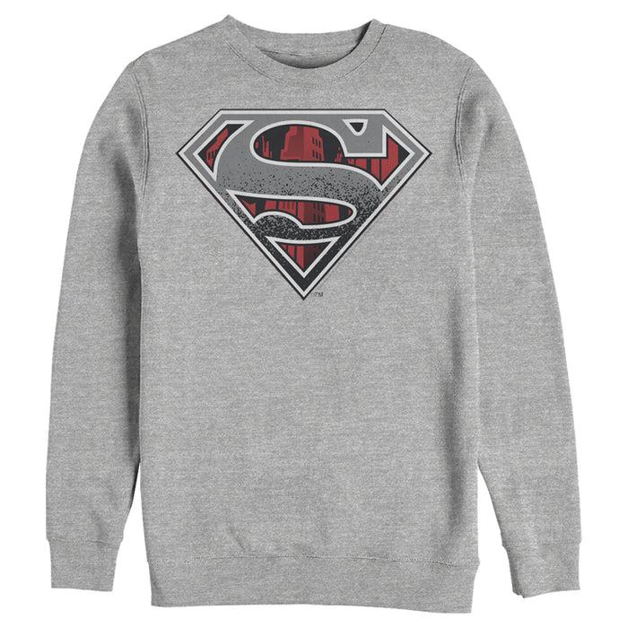 Fifth Sun Men's Superman Logo Grunge Sweatshirt