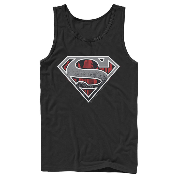 Fifth Sun Men's Superman Logo Grunge Tank Top