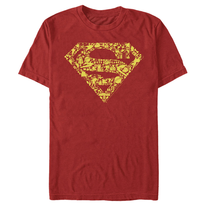 fifth sun Men's Superman Logo Icon Collage T-Shirt